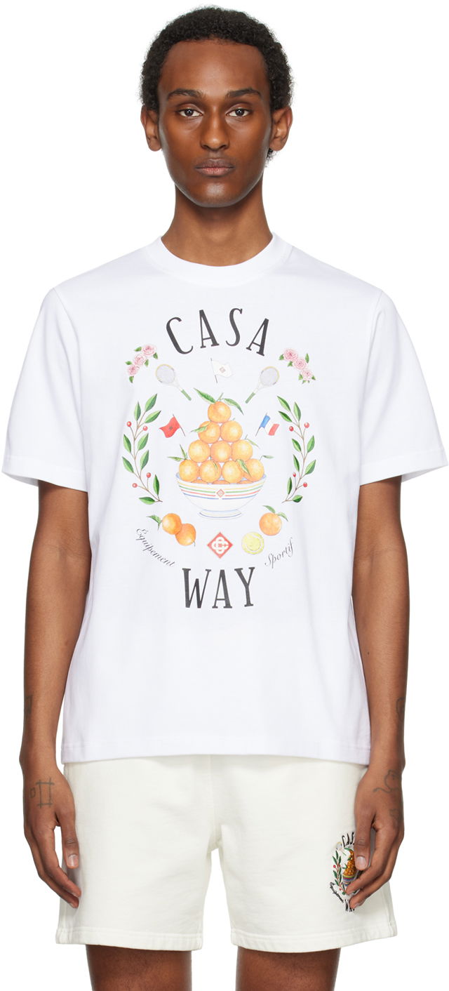 Tričko Casablanca SSENSE x 'Casa Way' T-Shirt Biela | MPS24-JTS-001-16, 0