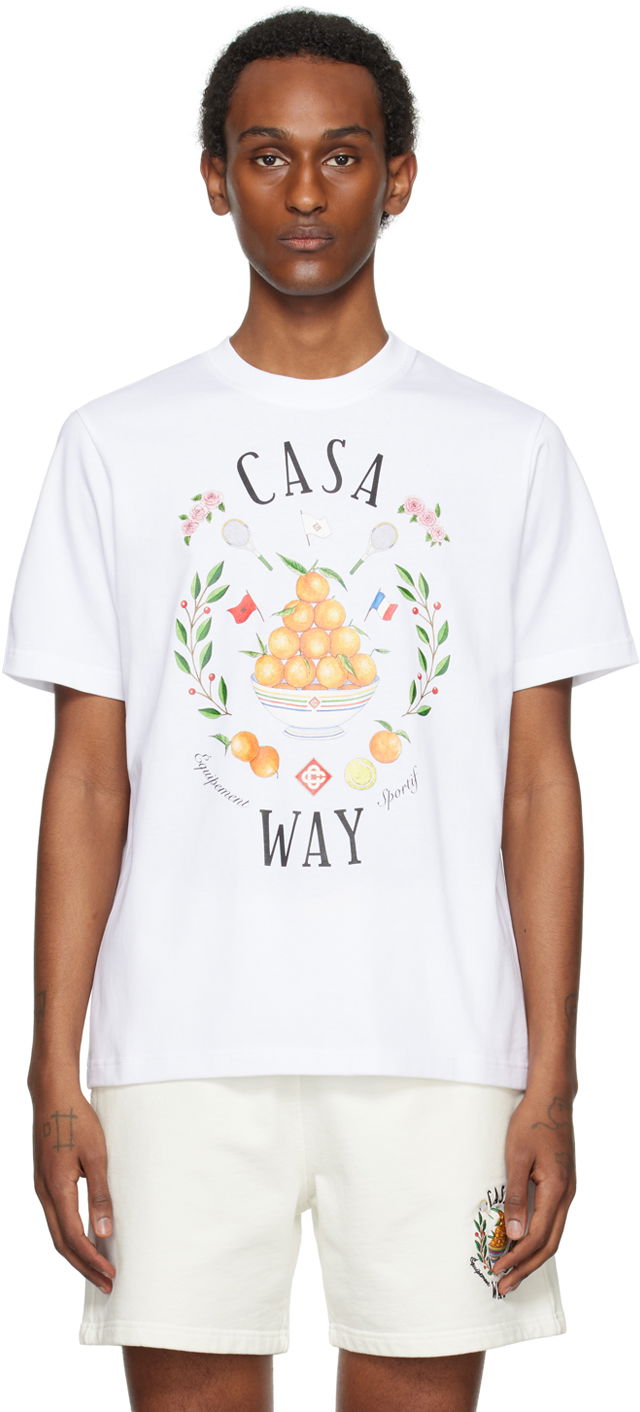 Tričko Casablanca SSENSE x 'Casa Way' T-Shirt Biela | MPS24-JTS-001-16