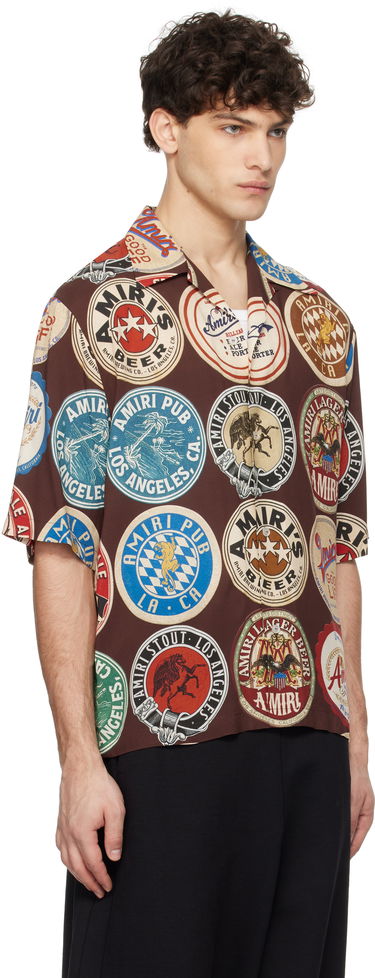 Košeľa AMIRI Amiri Coasters Bowling Shirt Hnedá | AMSTCA1086, 1