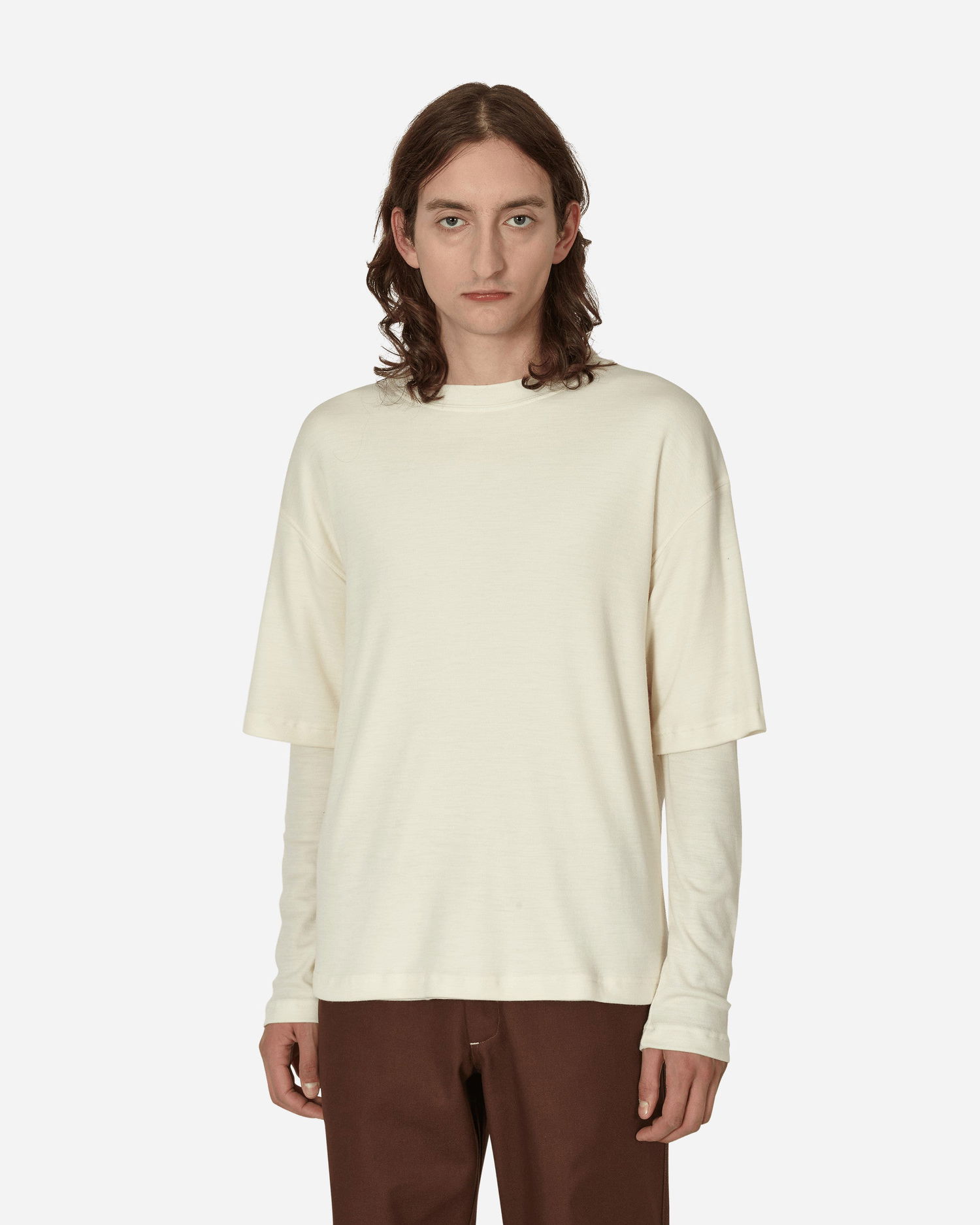 Tričko GR10K Wool Utility T-Shirt Béžová | AW22GR4B3JW OW, 0