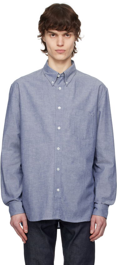 Košeľa A.P.C. A.P.C. Edouard Embroidered Shirt Modrá | COHDV-H12509, 0