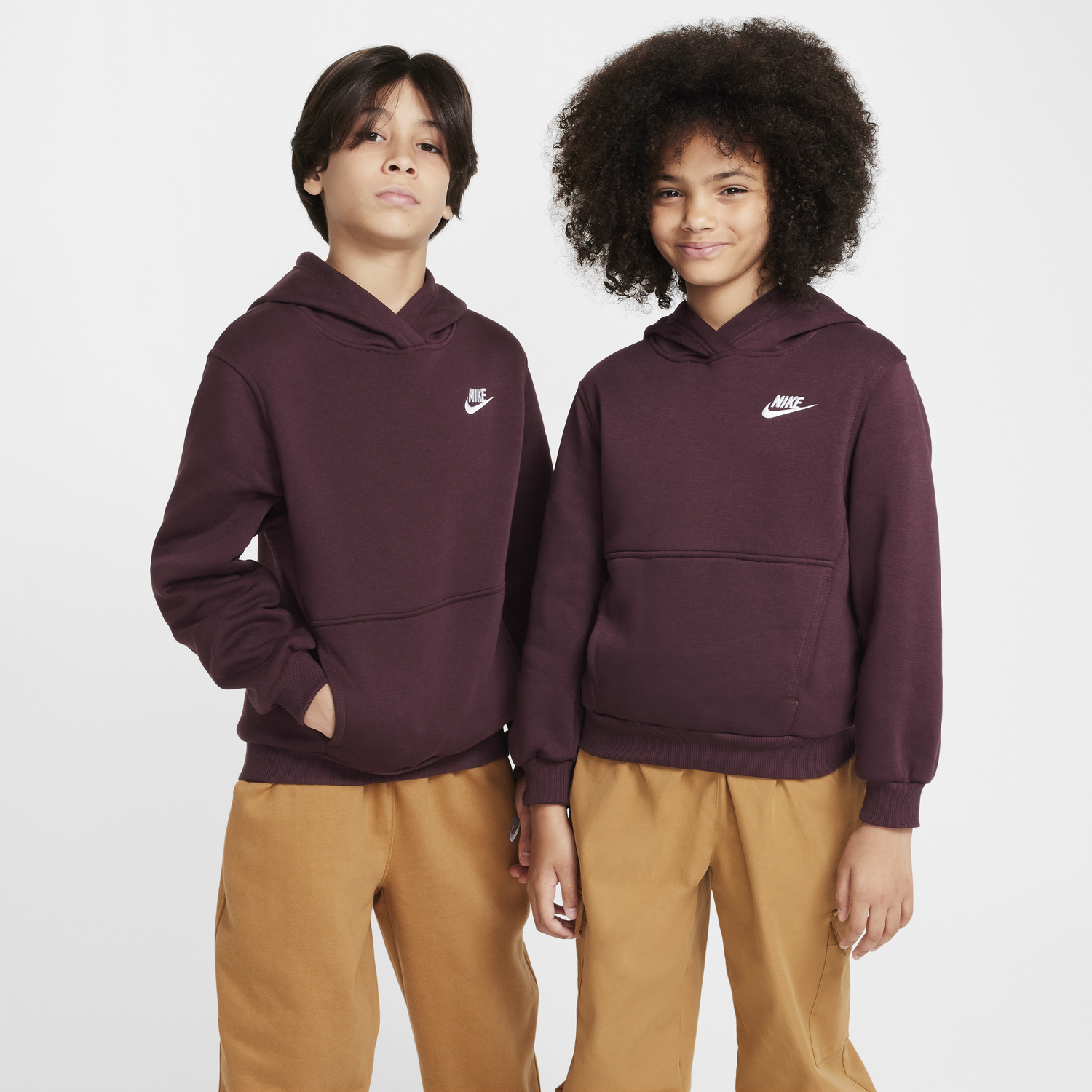 Mikina Nike Nike Sportswear Club Fleece Hoodie Vínová | FD3000-652, 0