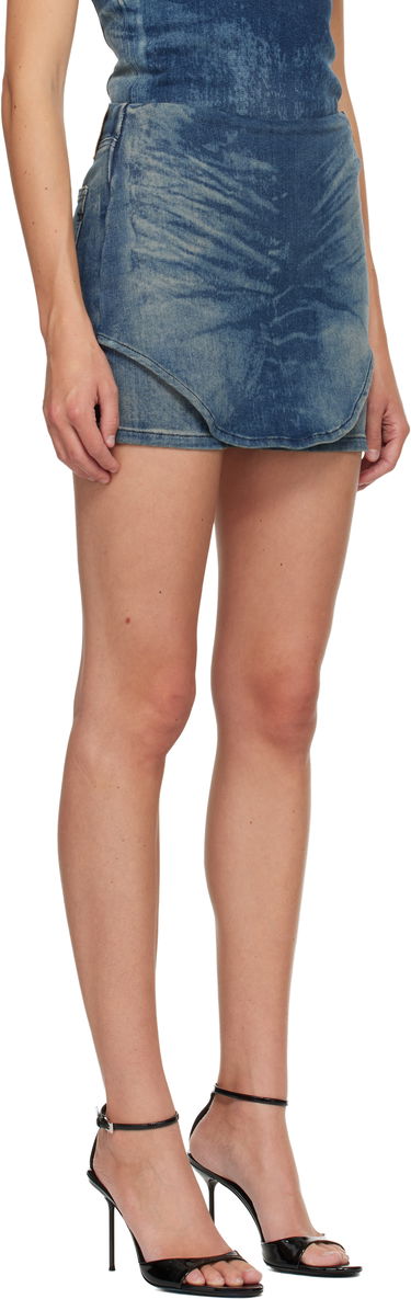 Šortky Diesel De-Kayla-S Washed Denim Overlap Skort Modrá | A19028 09M95, 1