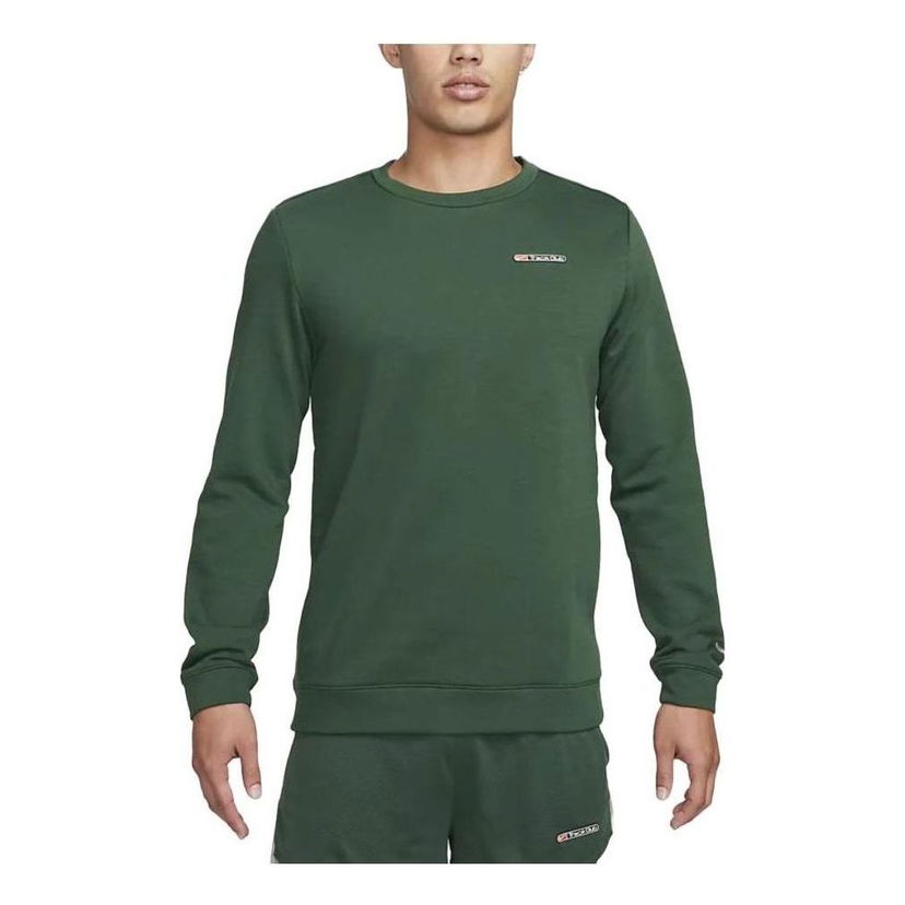 Sveter Nike Track Club Fleece Crew Neck Sweatshirt Zelené | FB5510-323