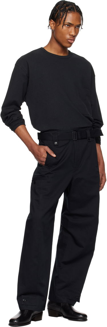 Tričko LEMAIRE Lemaire Boxy Pocket Long Sleeve T-Shirt Čierna | TO1340 LJ1010, 4