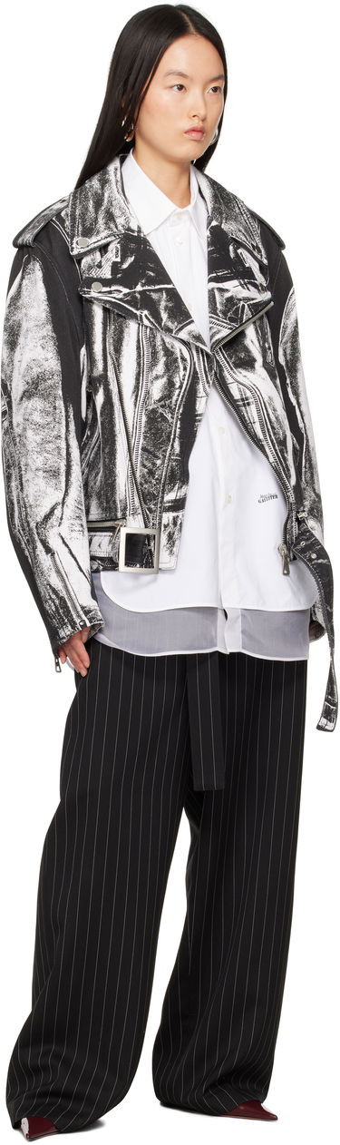 Bunda Jean Paul Gaultier Jean Paul Gaultier Trompe-L’Œil Perfecto Denim Jacket Biela | 25/33-F-BL055I-C569-0001, 3