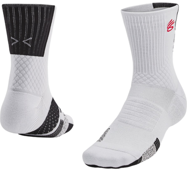 Ponožky Under Armour ArmourDry Playmaker Mid-Crew Socks Biela | 1376231-015, 0