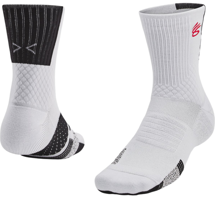 Ponožky Under Armour ArmourDry Playmaker Mid-Crew Socks Biela | 1376231-015
