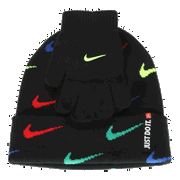 Nike Swoosh Repeat Beanie and Gloves Set
