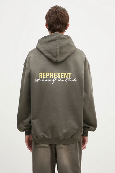 Mikina Represent Clo Represent Patron Of The Club Hoodie Zelené | MLM4270.16, 0