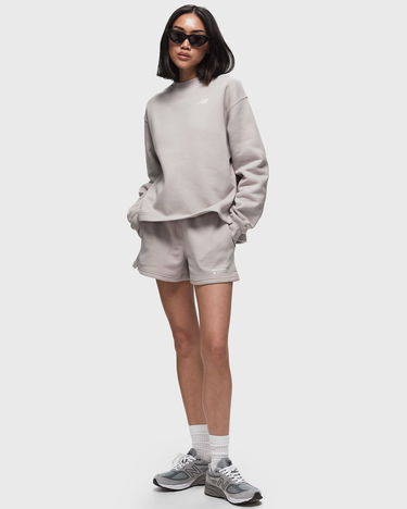 Mikina New Balance Linear Heritage Brushed Back Fleece Crewneck Moonrock Šedá | WT33532-MNK, 2
