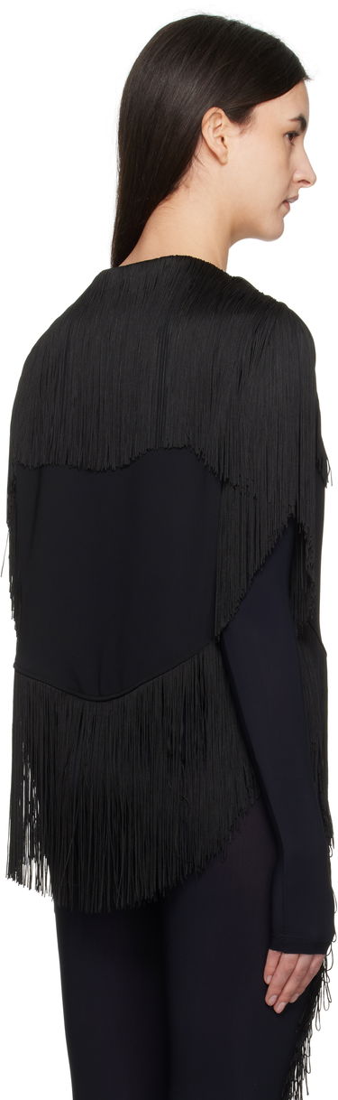 Sveter Maison Margiela MM6 Maison Margiela Fluid Fringe Blouse Čierna | S52NC0351 S37977, 2