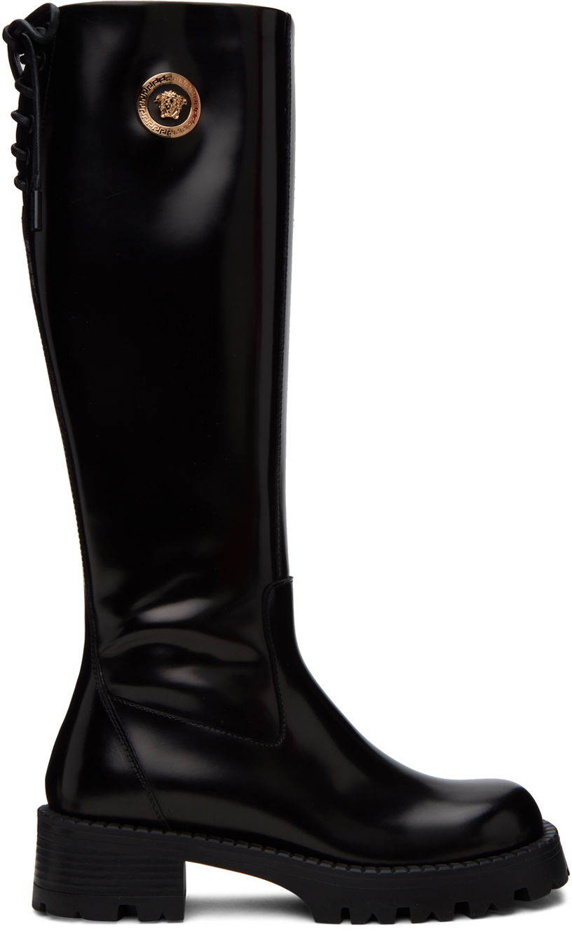 Tenisky a topánky Versace Vagabond Knee High Leather Boots Čierna | 1012490_1A08773, 0
