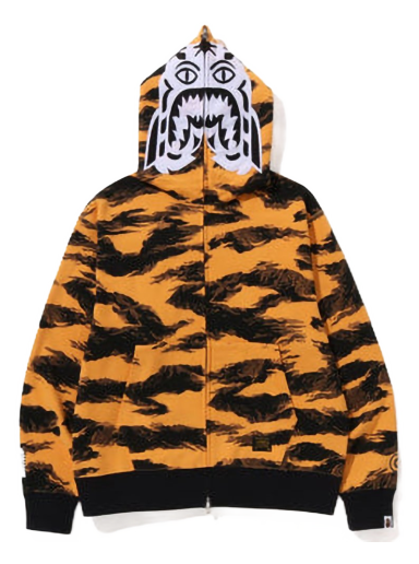 Mikina BAPE Tiger Camo Tiger Relaxed Fit Full Zip Hoodie Oranžová | 1I70-115-001