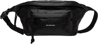 Ľadvinka Balenciaga Monogram Embossed Leather Belt Bag Čierna | 7130422AA251000, 0