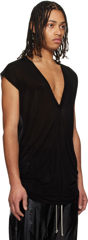 Tielko Rick Owens Rick Owens Hollywood Jersey Deep V T-Shirt Čierna | RU01E5233 BZ, 1