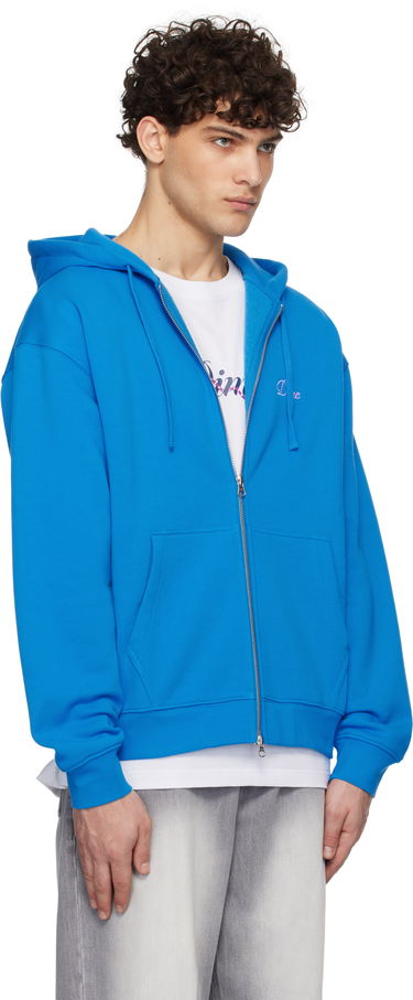 Mikina Dime Cursive Logo Zip Hoodie Modrá | DIMEHO2453COB, 1