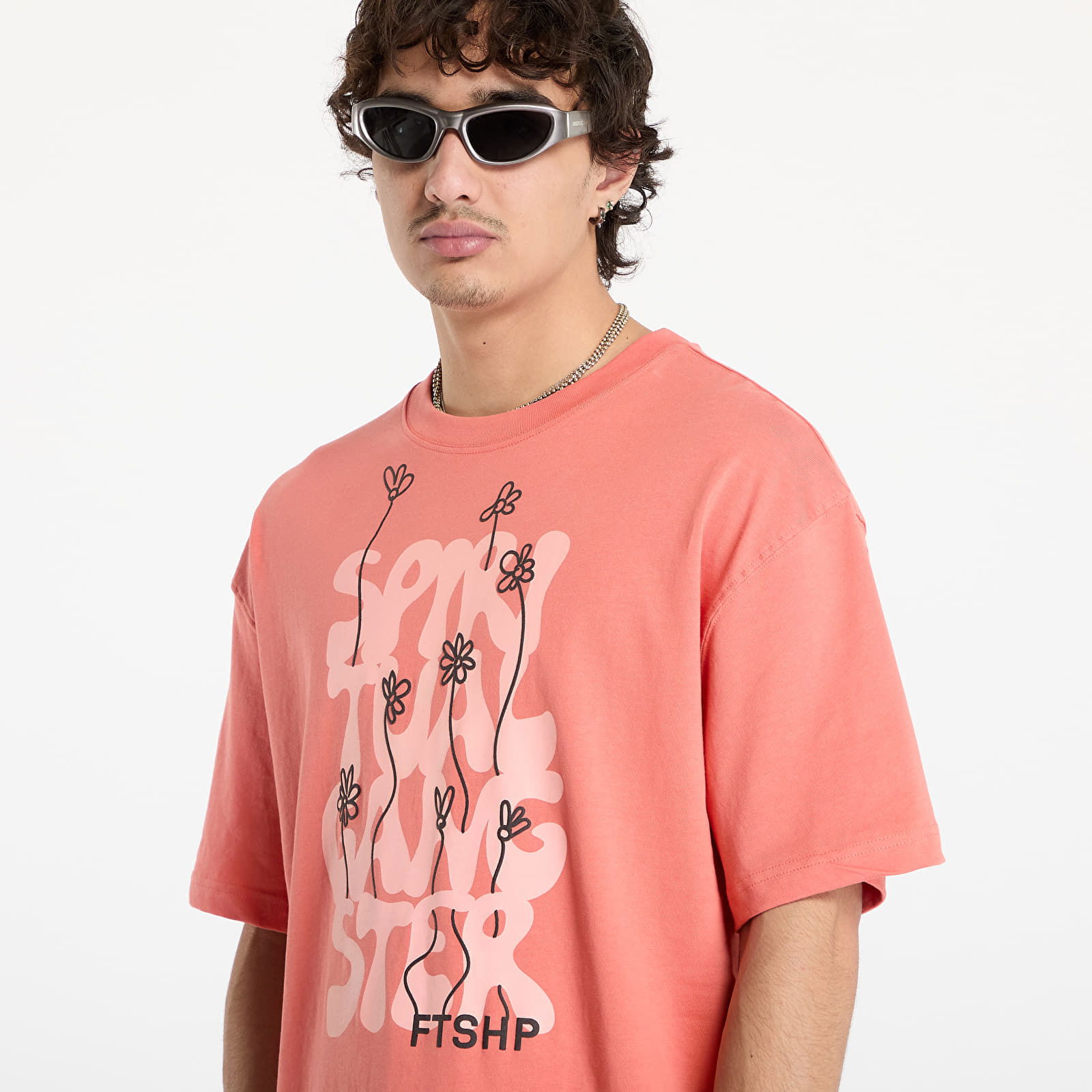 Spiritual Gangster Peach Graphic T-Shirt