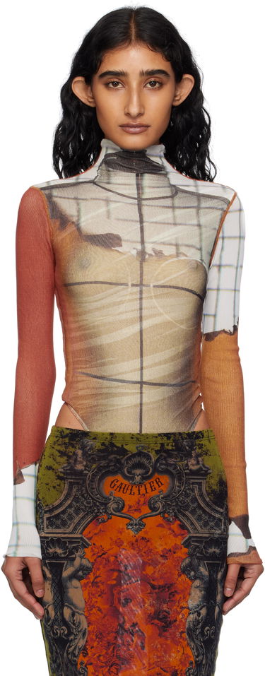 Body Jean Paul Gaultier Jean Paul Gaultier Twisted Printed Fire Bodysuit Rôznofarebný | 25/03-W-TO308-M003P-150100, 0