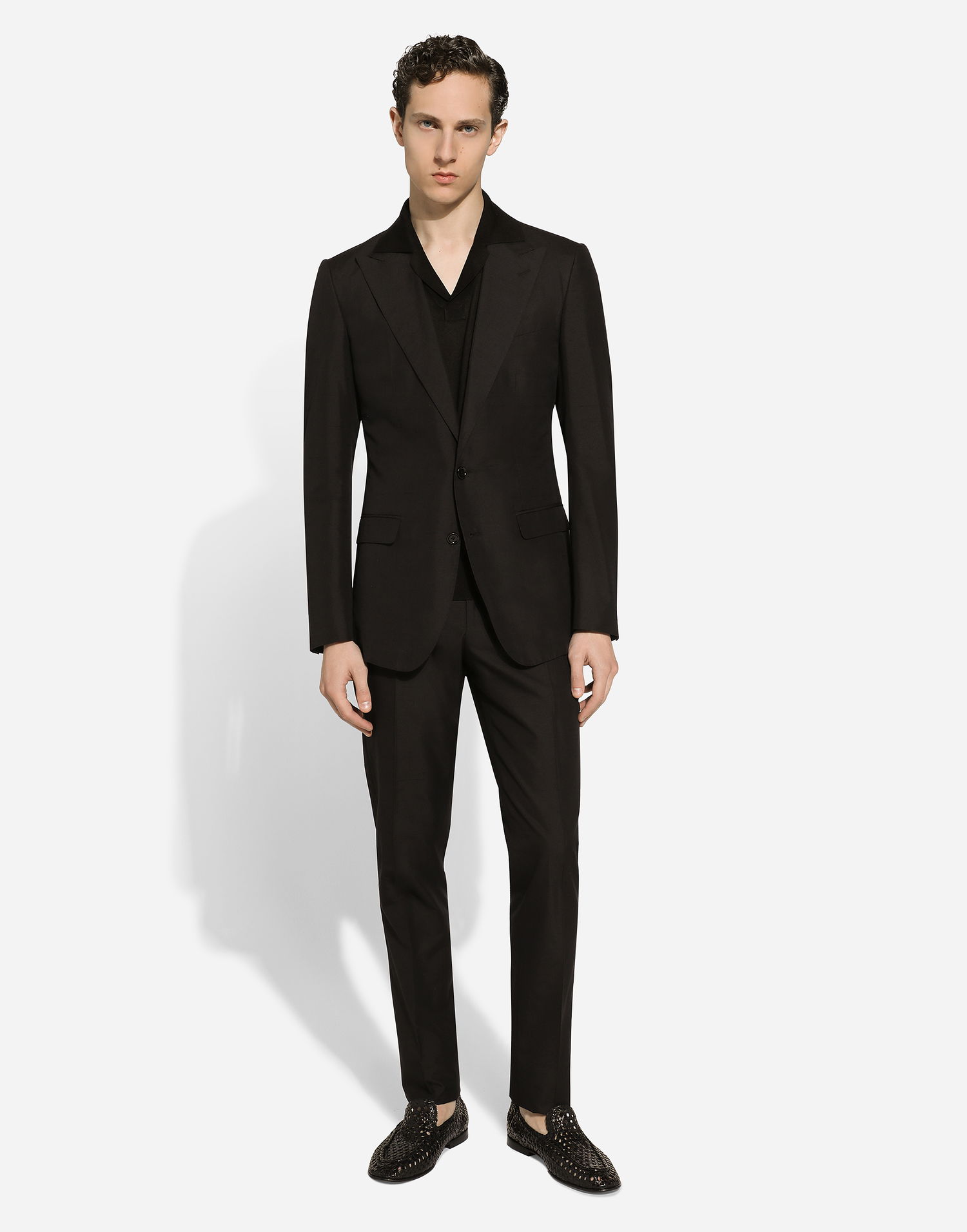 Súprava Dolce & Gabbana Dolce & Gabbana Single-Breasted Taormina-Fit Suit 58 Čierna | GKAHMTFUTBTN0000, 1
