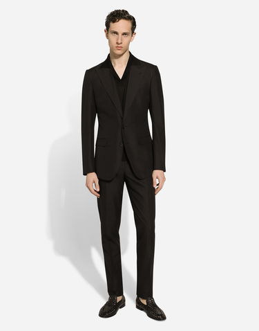 Súprava Dolce & Gabbana Dolce & Gabbana Single-Breasted Taormina-Fit Suit 58 Čierna | GKAHMTFUTBTN0000, 1