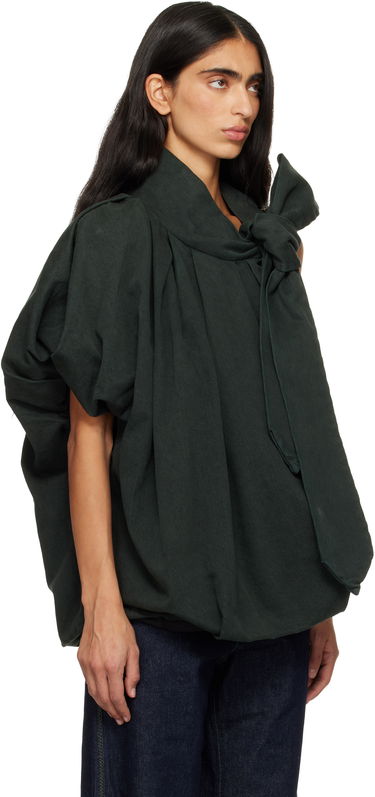 Košeľa Dries Van Noten Dries Van Noten Draped Denim Blouse Hnedá | 252-010732-2395, 4