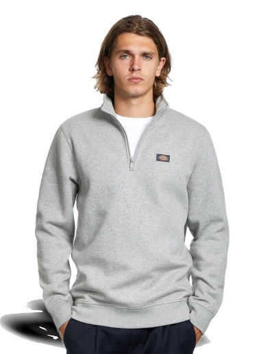 Mikina Dickies Oakport Quarter Zip Sweater Šedá | DK0A4XD4GYM1