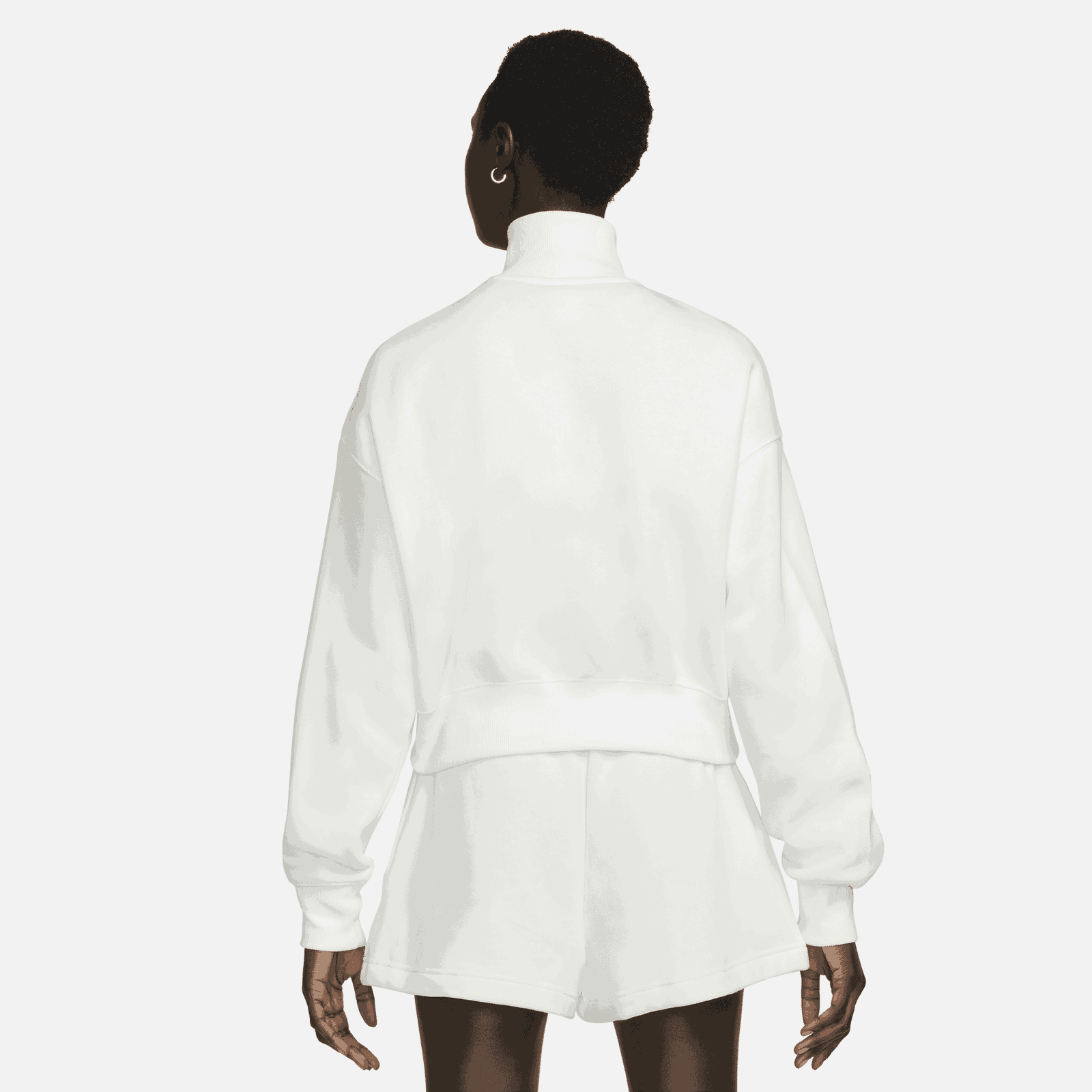 Phoenix Fleece 1/2-Zip Oversized Crop Sweatshirt