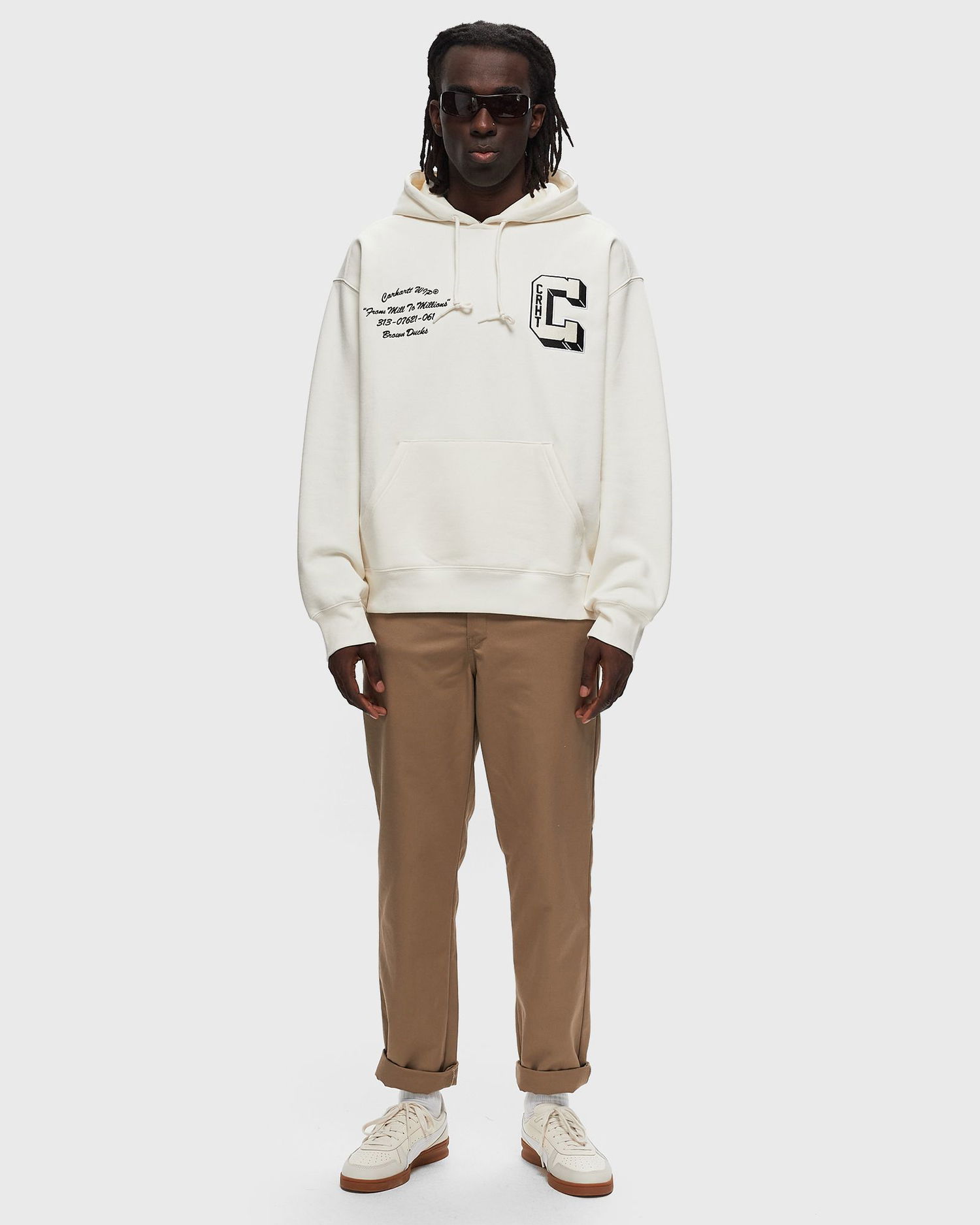 Mikina Carhartt WIP Hooded Brown Ducks Sweat Biela | I033930-D6.XX, 1
