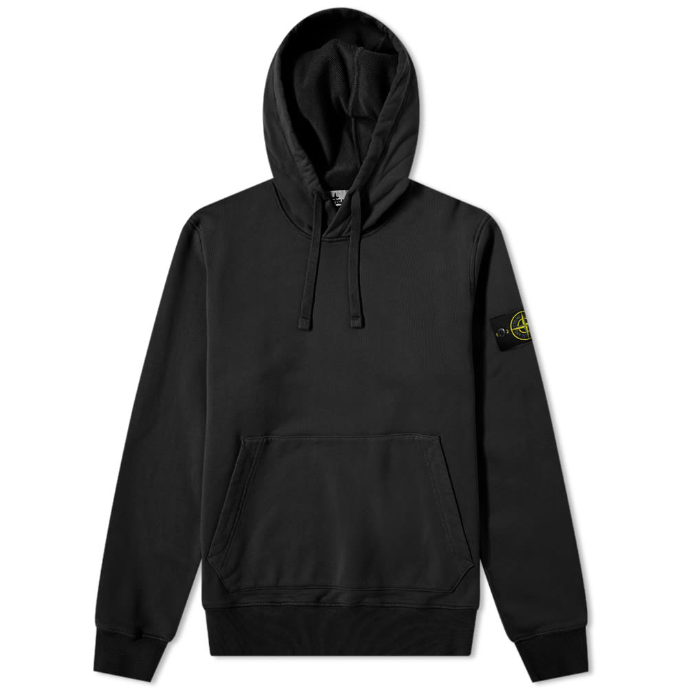 Mikina Stone Island Garment Dyed Popover Hoodie Čierna | 741564151-V0029, 0