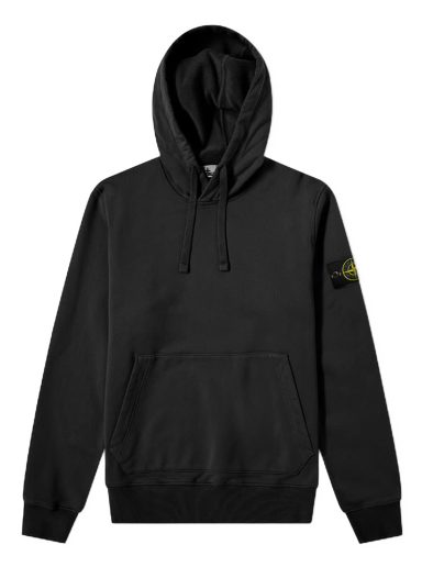 Mikina Stone Island Garment Dyed Popover Hoodie Čierna | 741564151-V0029