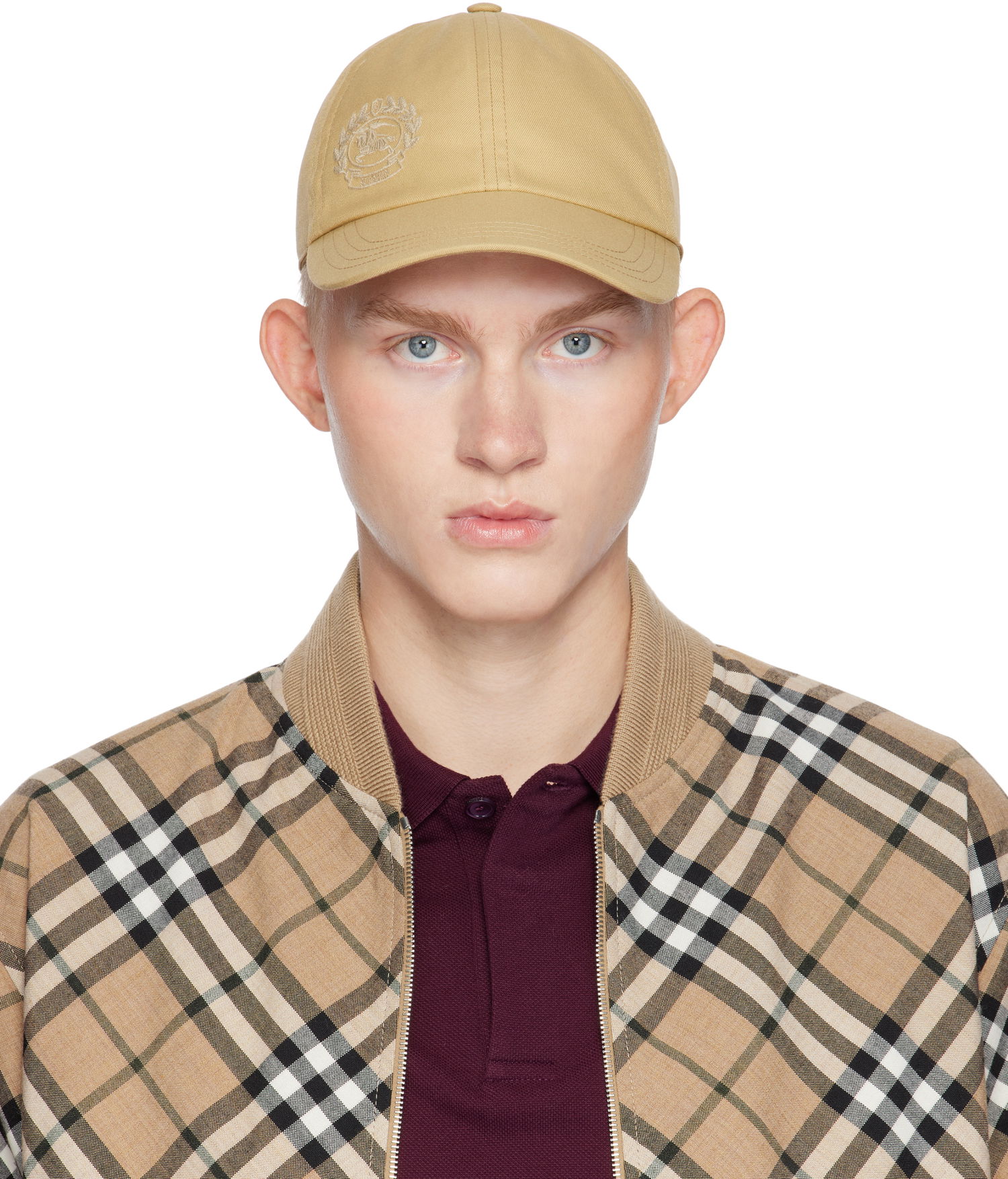 Šiltovka Burberry Cotton Blend Baseball Cap Béžová | 8094987, 0