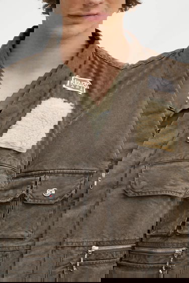 Vesta KENZO Multipocket Gilet Zelené | FE65VE0089GK.92, 3