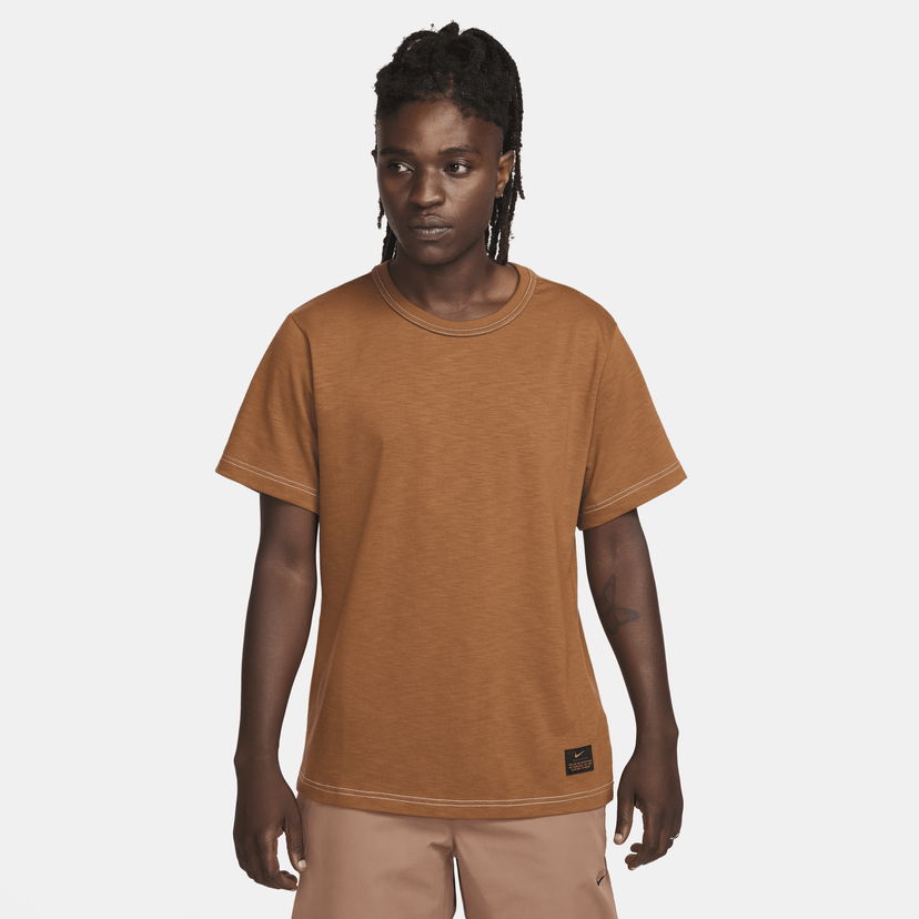 Tričko Nike Life Short-Sleeve Knit Top Oranžová | FN2645-281