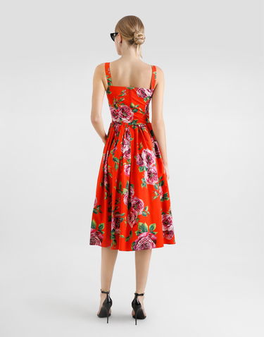 Šaty Dolce & Gabbana Dolce & Gabbana Rose Print Cotton Sundress Oranžová | F6ZT0THS5TIHO5JA, 2