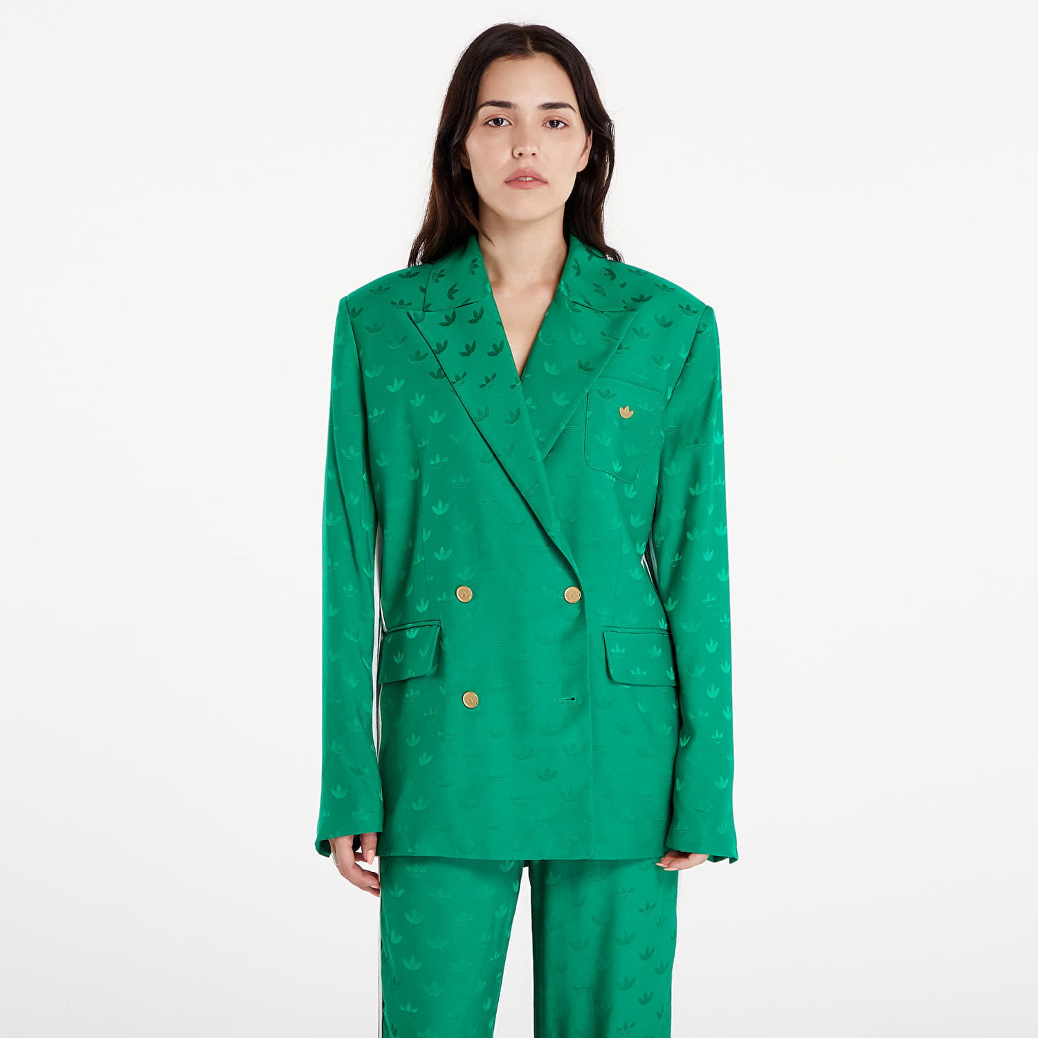 Bunda adidas Originals Premium Woven Jaquard Blazer Green Zelené | IX0944, 0