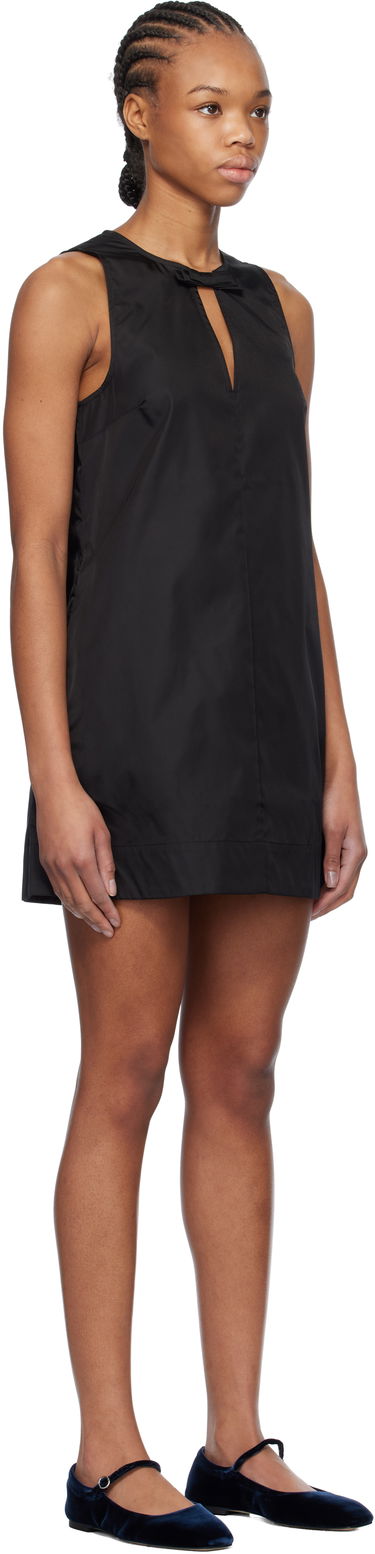 Šaty GANNI GANNI Duchesse Nylon Minidress Čierna | W0472, 1