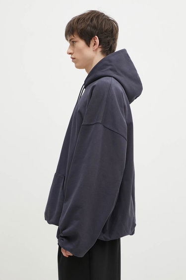 Mikina VETEMENTS Oval Logo Cropped Boxy Hoodie Šedá | UA66HD600N, 1