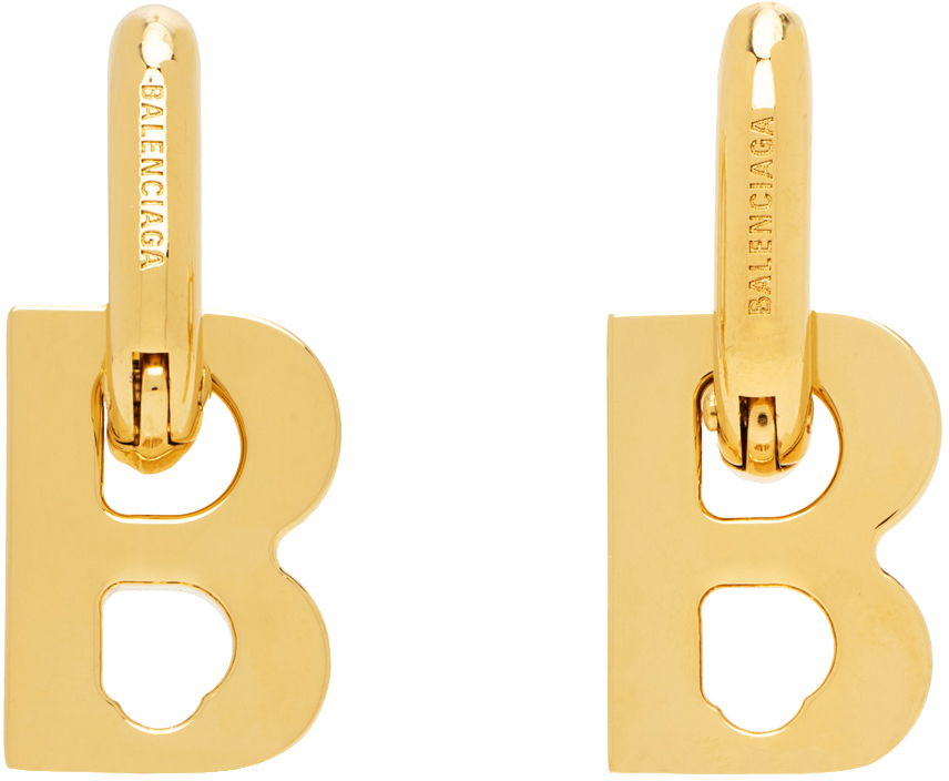 Náušnice Balenciaga B Chain Xs Earrings Béžová | 655286-TZ99G-0027, 0