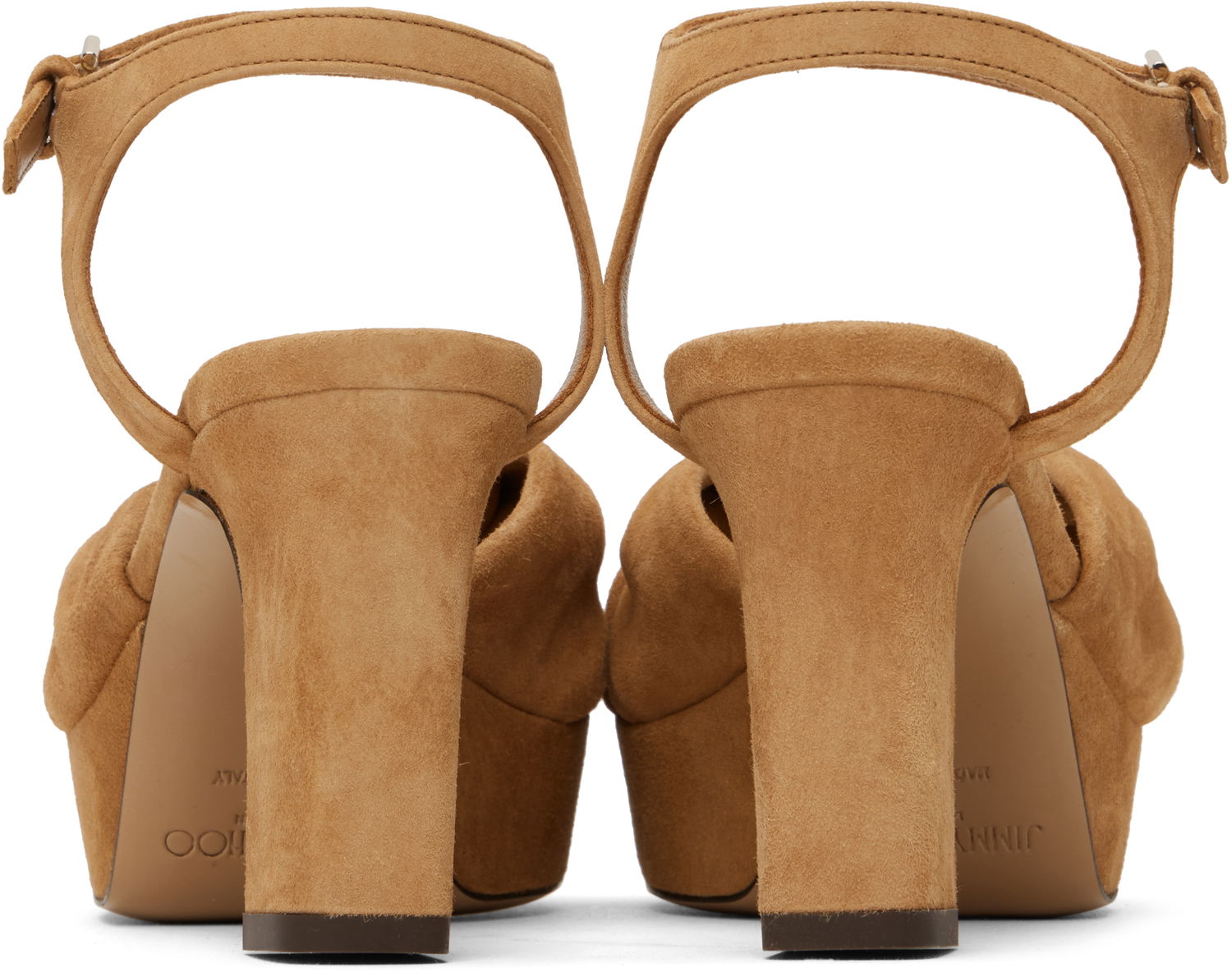 Doplnky Jimmy Choo Jimmy Choo Heloise 80 Suede Heeled Sandals Hnedá | HELOISE 80, 1