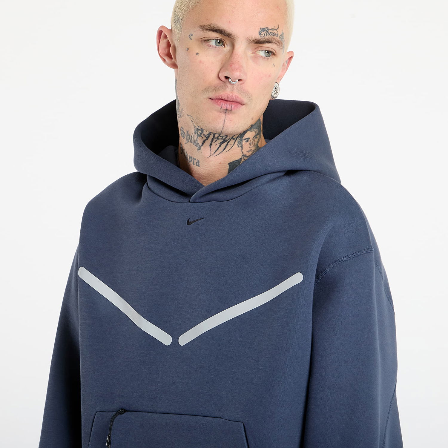 Mikina Nike Tech Pullover Hoodie with Reflective Accents Navy | HV1342-437, 1