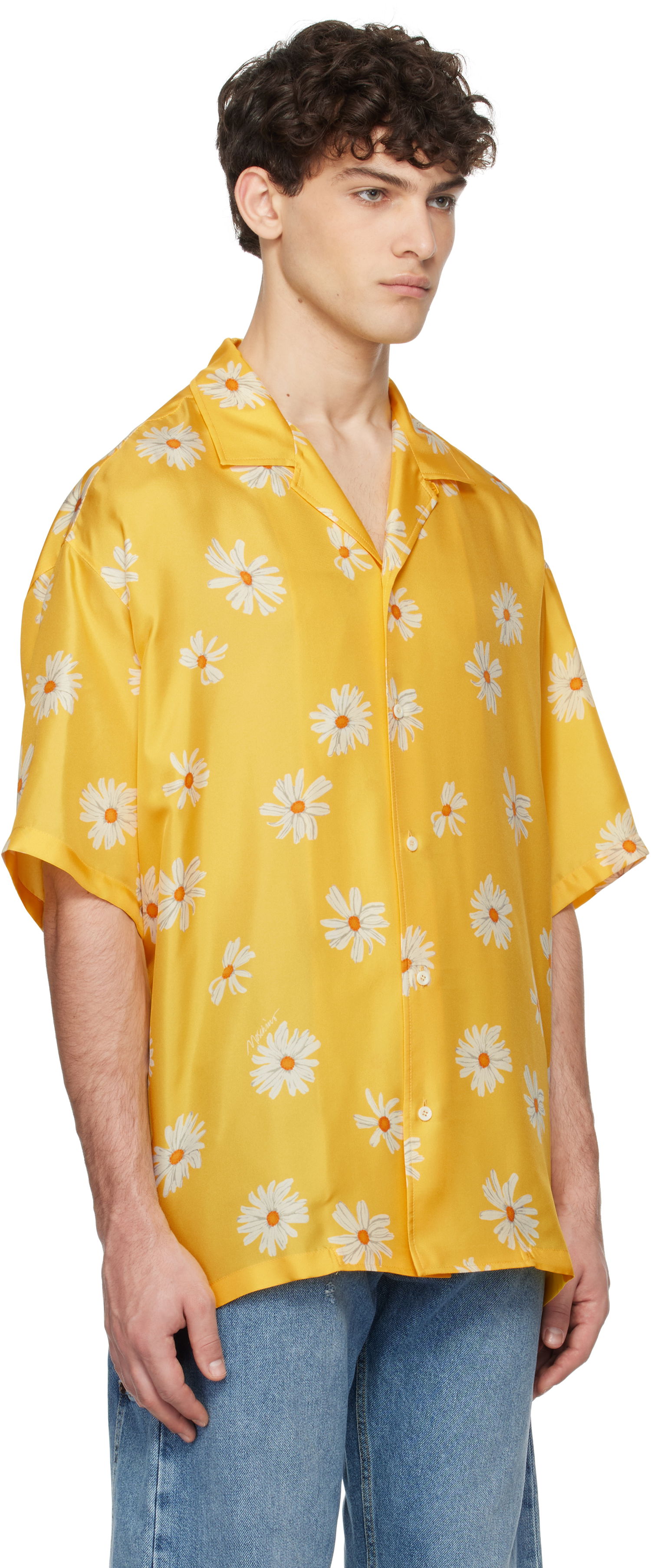 Košeľa Moschino Moschino Allover Daisy Print Shirt Žltá | 251ZZA022602611024, 1