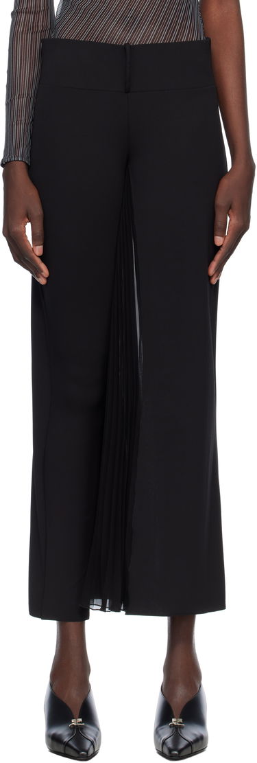 Nohavice Courrèges Courrèges Infinity Pleats Jersey Trousers Čierna | 225JPA325JS0220, 0