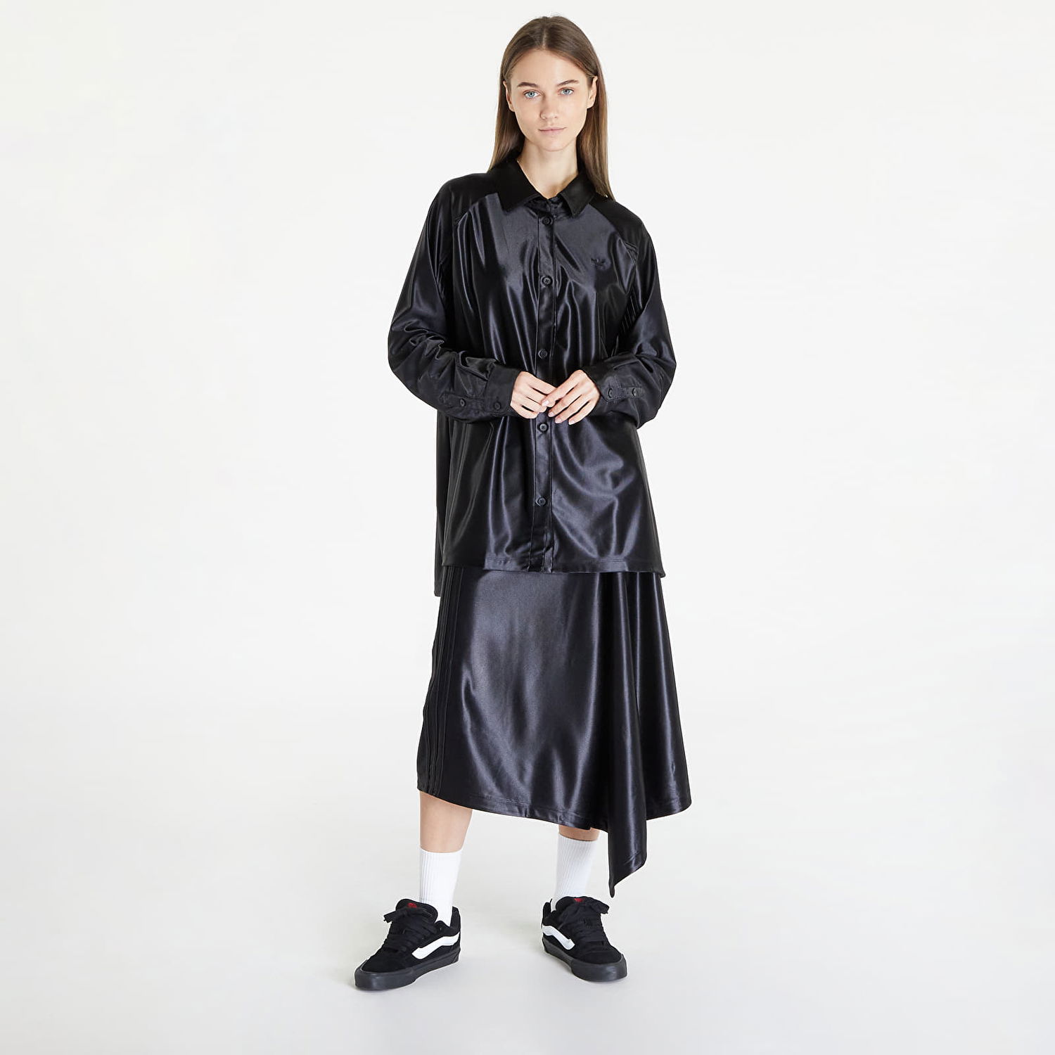 Košeľa adidas Originals Satin Shirt Čierna | IT9414, 1