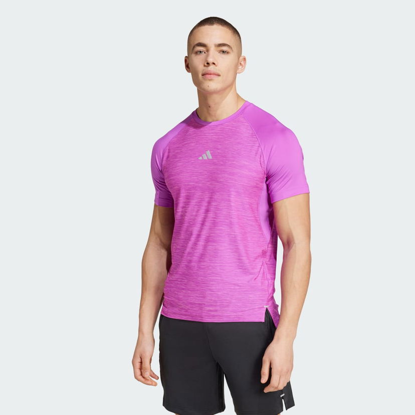 Tričko adidas Performance Gym+ Training 3-Stripes Fialová | IW5892