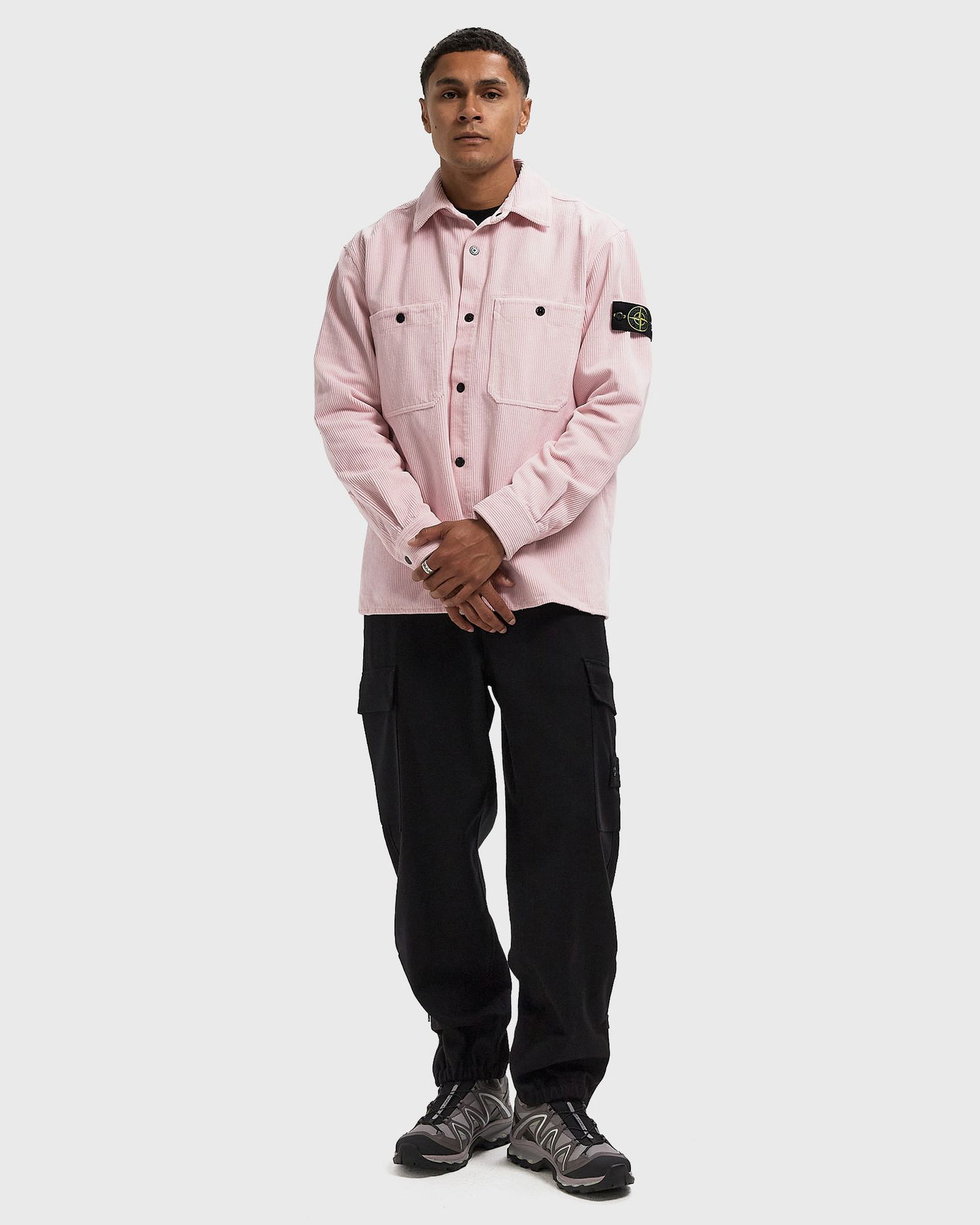 Košeľa Stone Island Corduroy Overshirt with Chest Pockets Ružová | K2S151200012S0212.V0080, 1