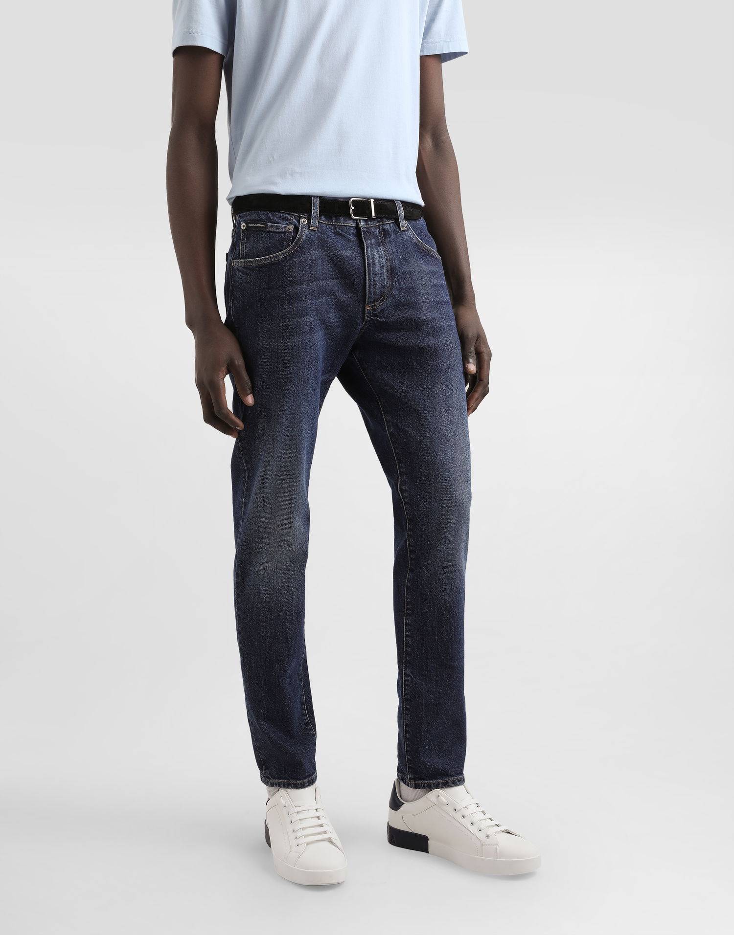 Džínsy Dolce & Gabbana Dolce & Gabbana Slim-Fit Stretch Jeans Modrá | GY07CDG8NI7S9001, 1