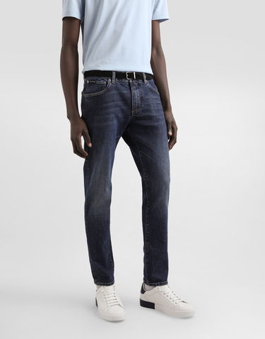 Džínsy Dolce & Gabbana Dolce & Gabbana Slim-Fit Stretch Jeans Modrá | GY07CDG8NI7S9001, 1