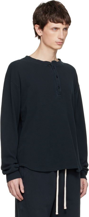 Tričko LES TIEN Baseball Hem Henley Navy | TH-2105, 1