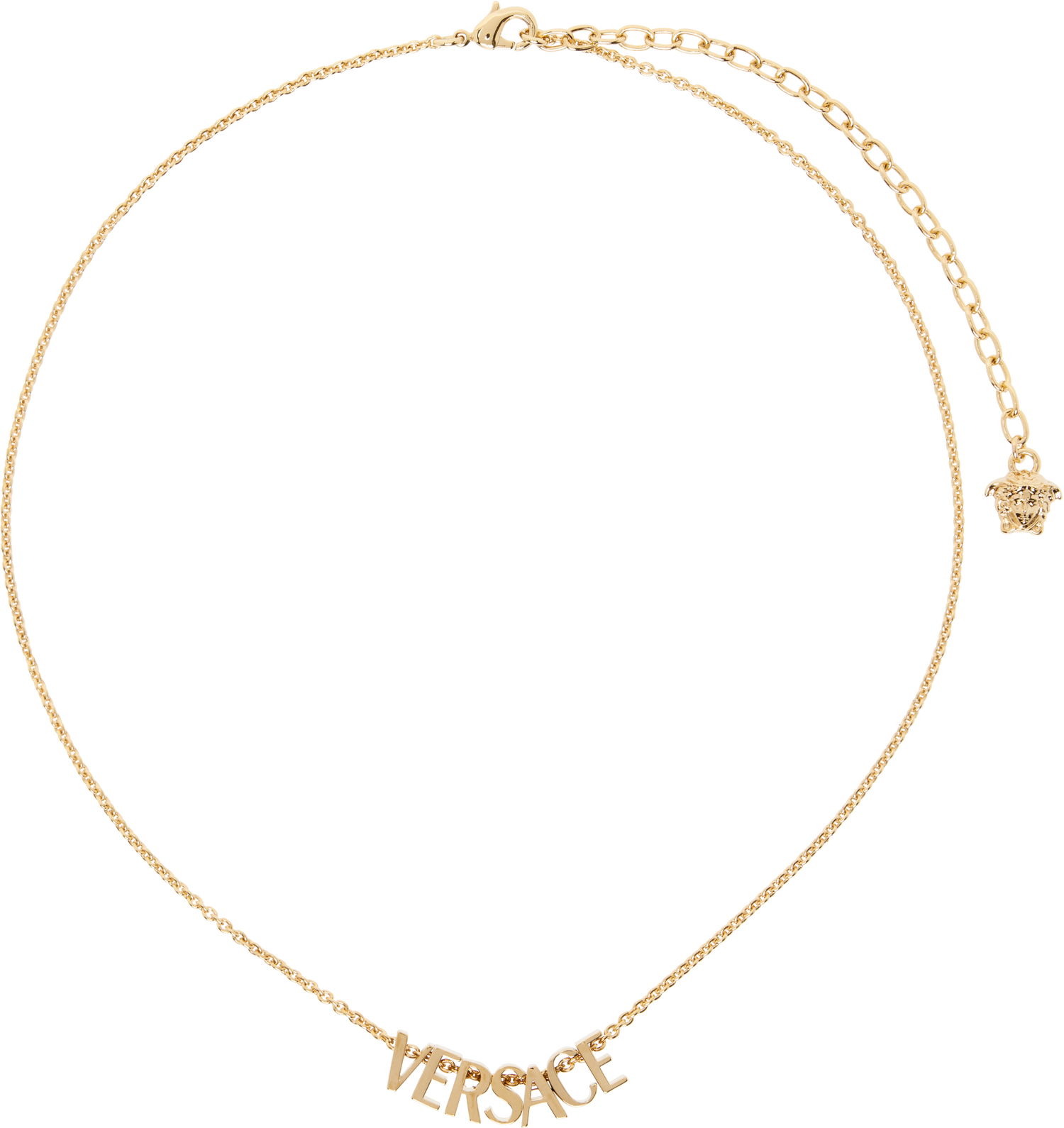 Náhrdelník Versace Versace 'Versace' Logo Pendant Necklace Metalická | 1019657_1A00620_3J000, 0